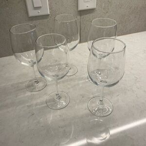 12 oz All Purpose Elegant Clear Wine Glass Set, Set of 5